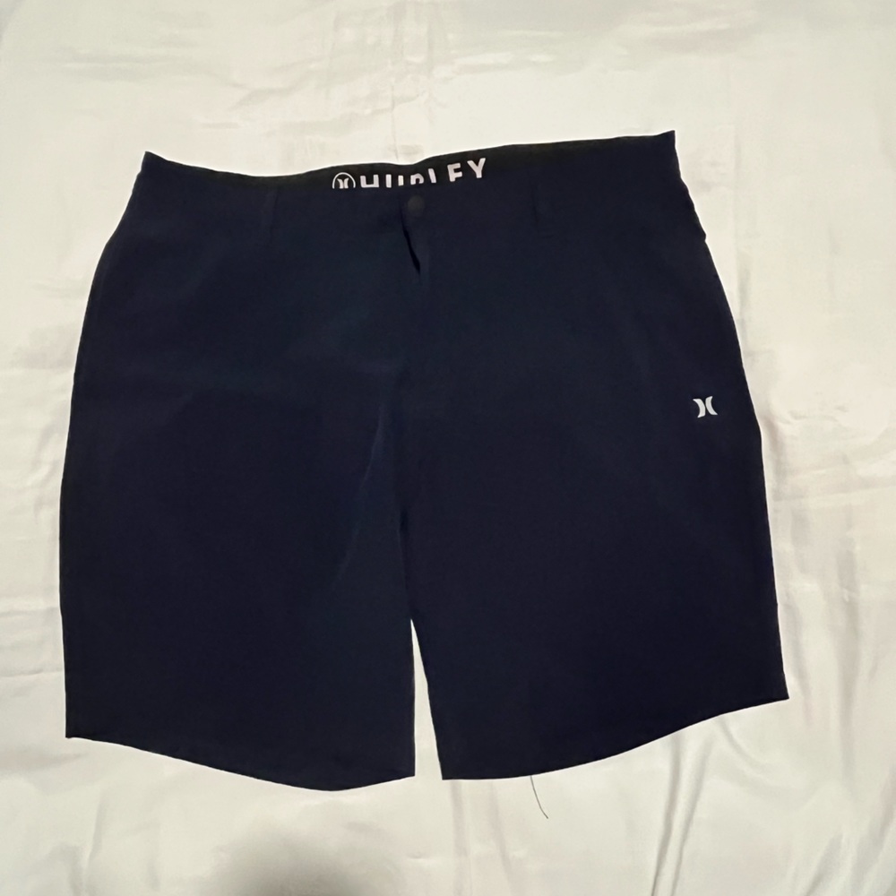 Navy Blue Hurley Men's Chino Style Quick Dry 4-Way Stretch Hybrid Shorts SZ 40